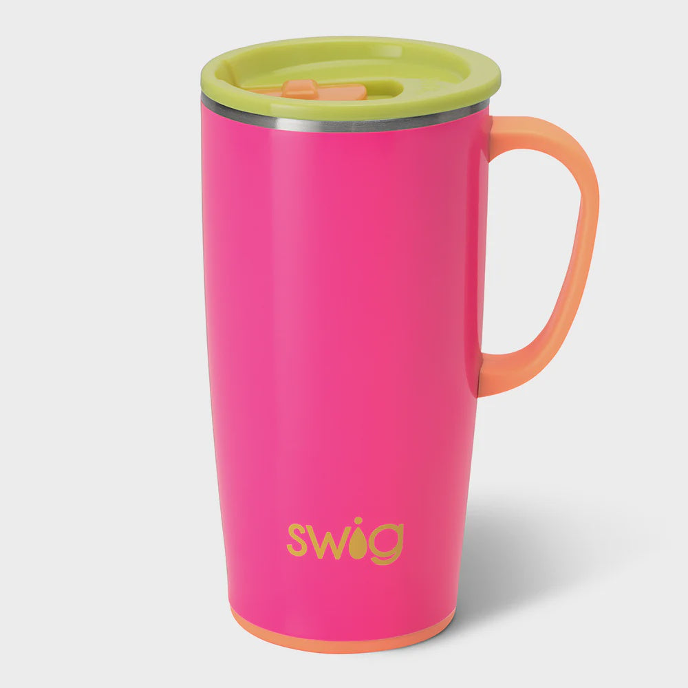 Swig Life 20oz Flip + Sip Bottle | Insulated Stainless Steel Water Bottle  with Straw | Hot Pink