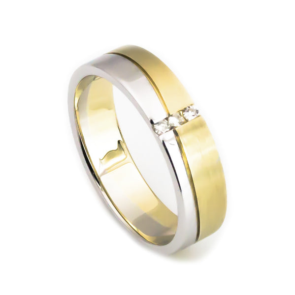 14K yellow  white gold  diamond  mens  and womens wedding  