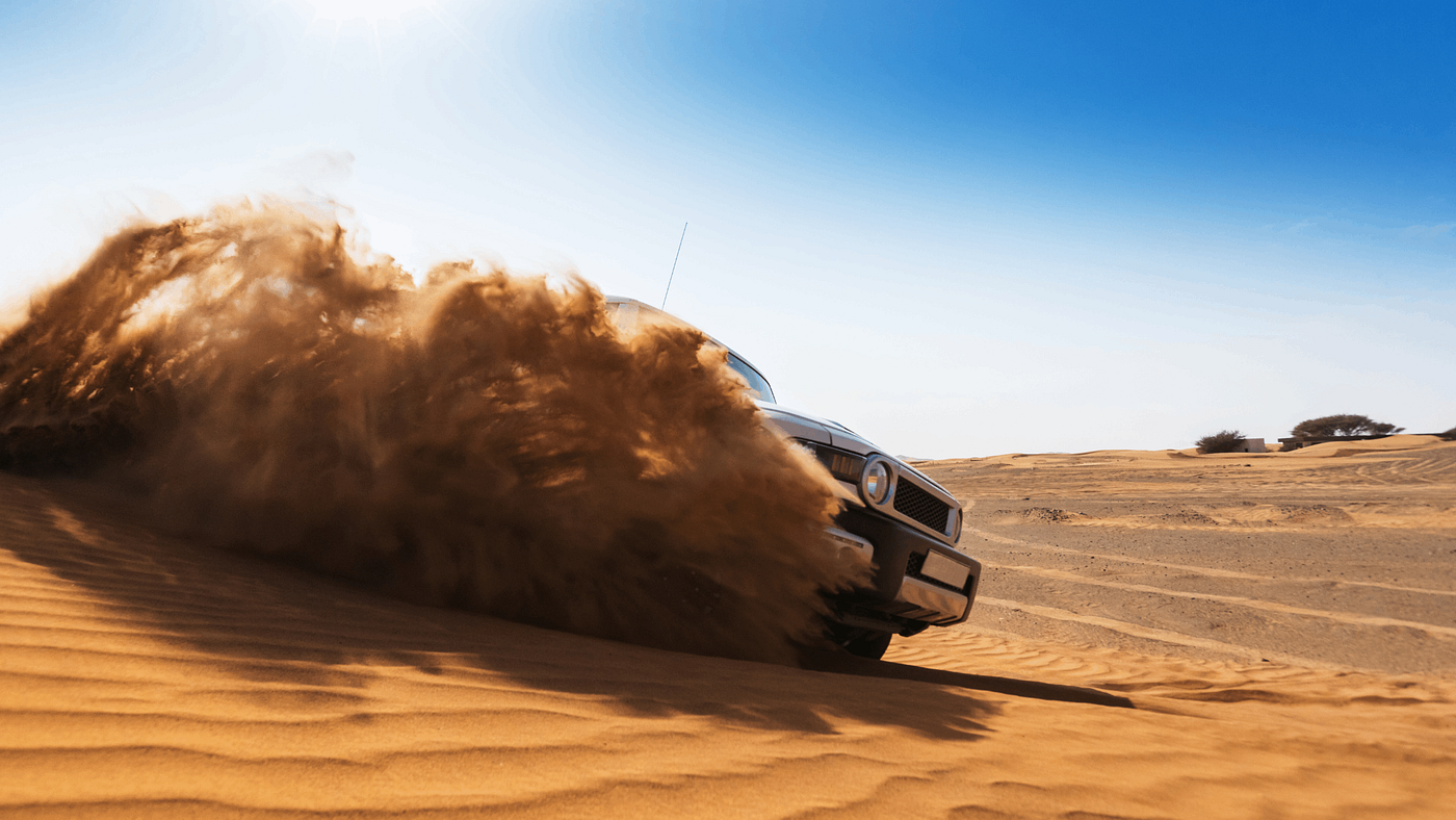 Sunset Desert Safari for Two with Dune Bashing and Dinner