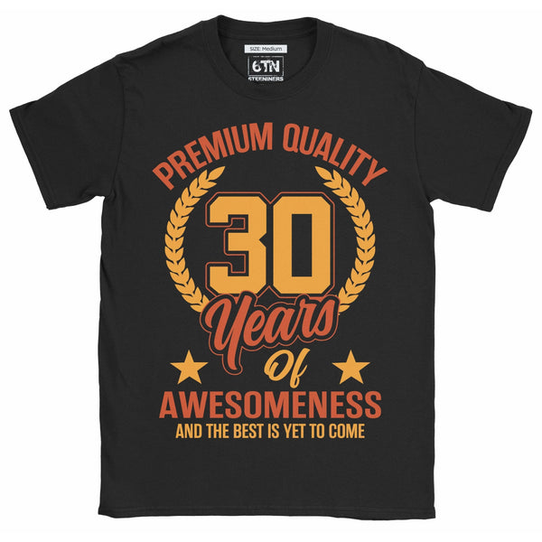 30th birthday t shirt 30 years of awesomeness t-shirt for 30th birthday 6TN