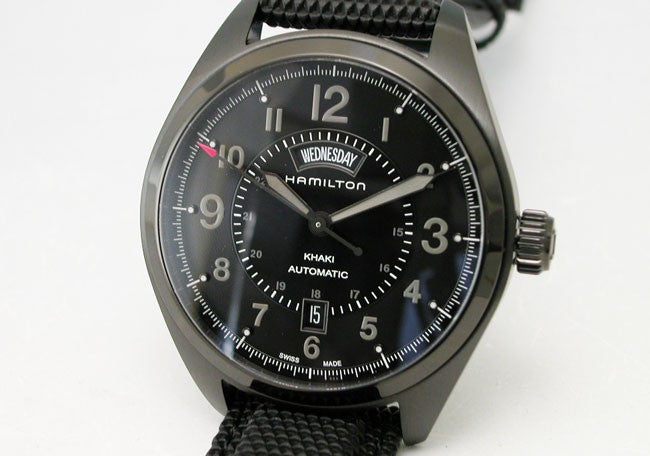正規品 スイス ハミルトン 腕時計 カーキ フィールド オート ラバーベルト