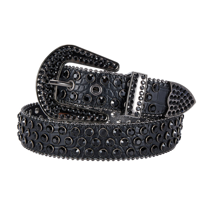 TINIDI Luxury Strap Men Women Rhinestones Belt Western Bling Bling Crystal  Diamond Studded Belts (Silver, Fit Waist 28-30 inches) at  Women's  Clothing store