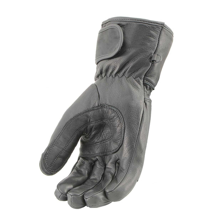 Deer Skin Leather Gloves W/ Zipper - Black – Bikers Gear Online