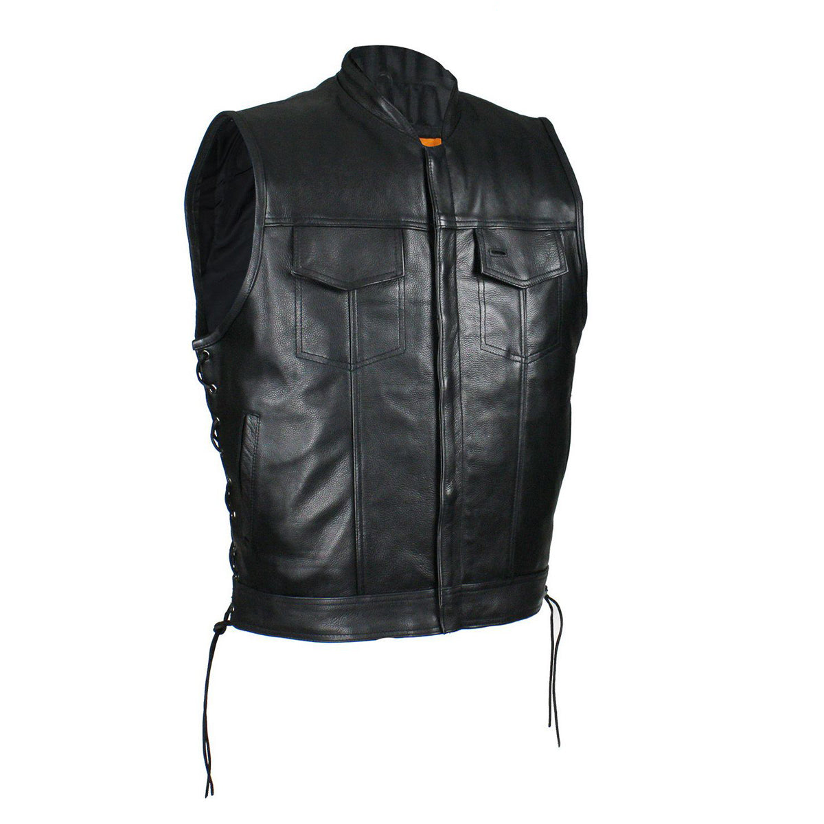 クリアランス RIDERS Men FAKE NAVEKULL LEATHER VEST JACKET