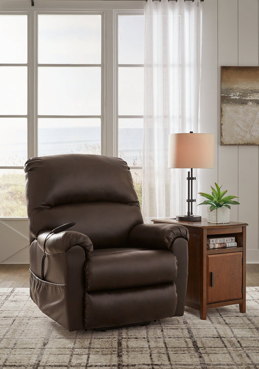Signature Design by Ashley Lorreze 8530612 Power Lift Recliner with Massage  and Heat, Royal Furniture
