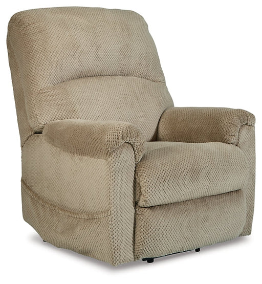 Signature Design by Ashley Lorreze 8530612 Power Lift Recliner with Massage  and Heat, Royal Furniture