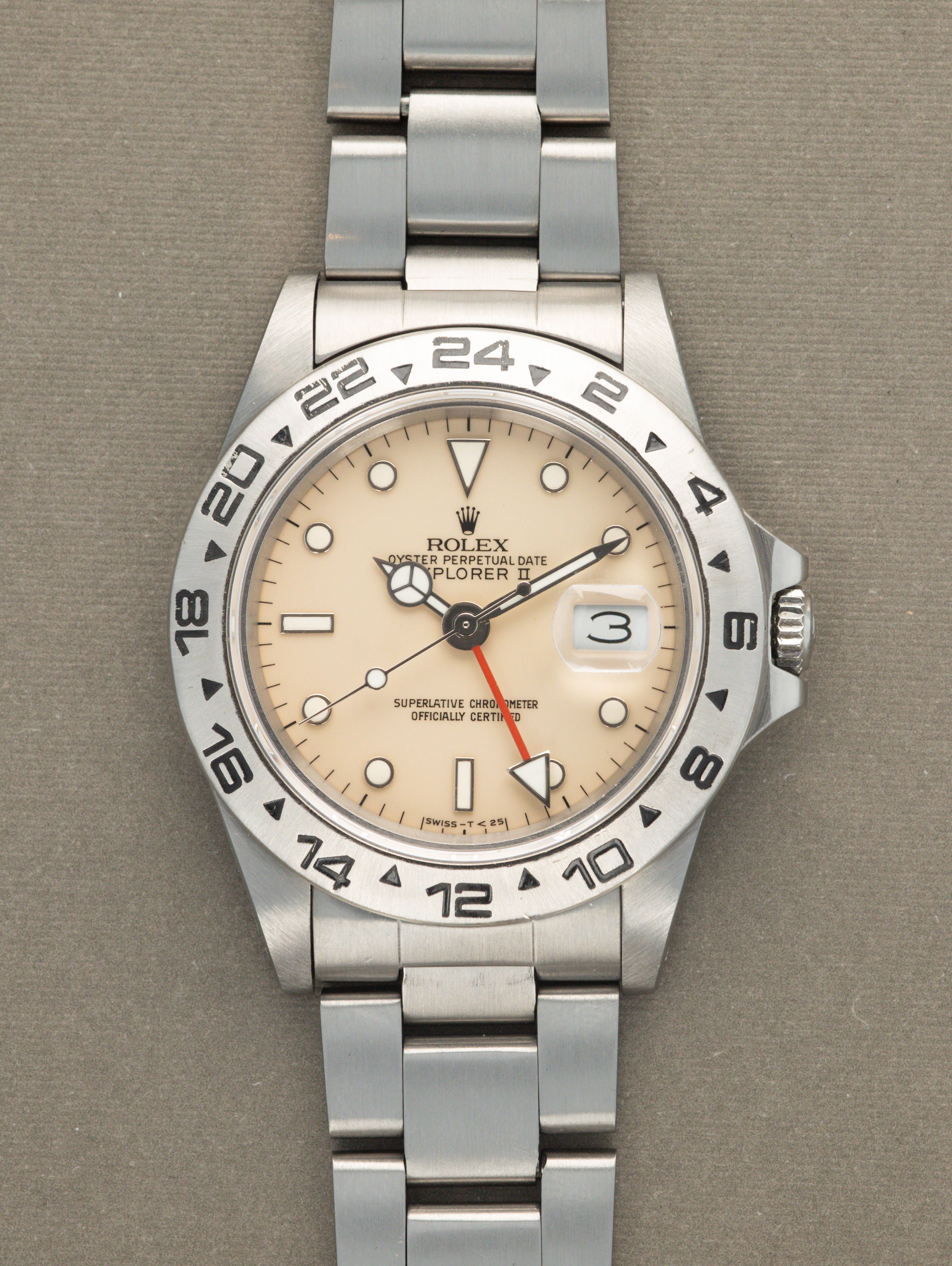 image of Rolex Explorer II Ref. 16550 - Cream 'Rail' Dial