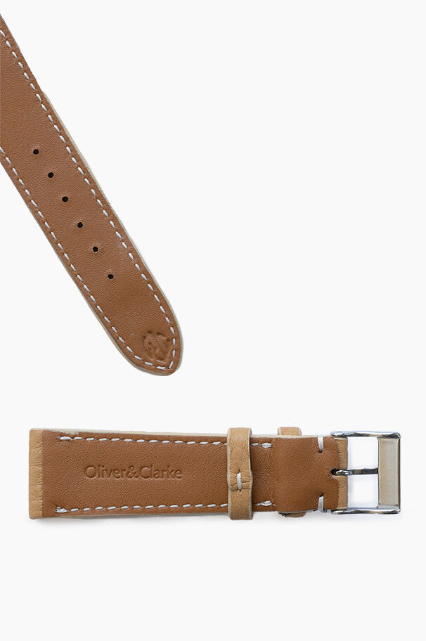 Cervo Wheat JPM x Oliver & Clarke Leather Watch Strap