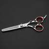 sleek silver thinning scissors
