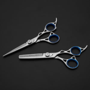Hair Cutting Scissor Set With Hair Thinning, Texturing Shear - Taichi Industries LLC - Hair Texturizing Scissors