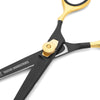 black hair cutting scissors screw