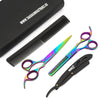 Rainbow Thinning and cutting Shears with razor, comb and pouch