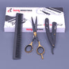 barber kit of three pieces, comb, razor and scissor