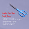sky blue stainless steel cuticle scissor