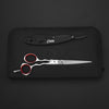 taichi scissor and straight black razor and black leather pouch