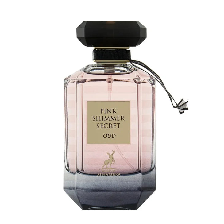 Apa de parfum alhambra pink shimmer secret oud, femei, 100 ml