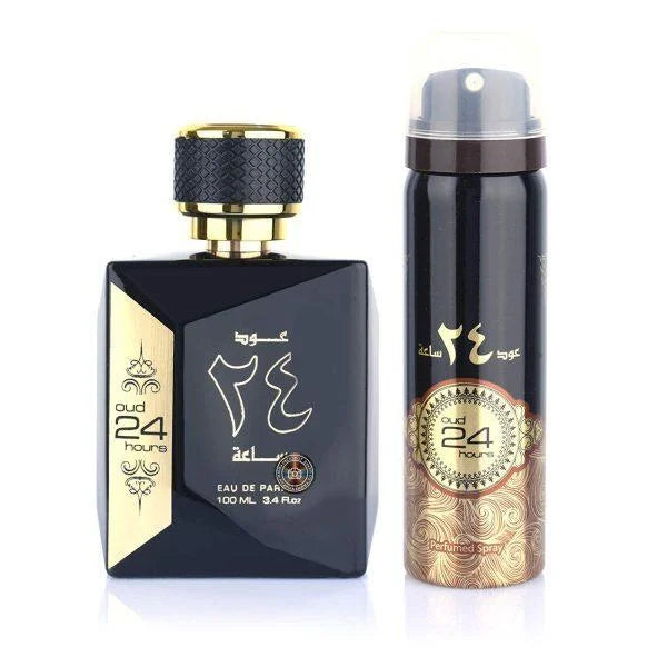 Set oud 24 hours, ard al zaafaran, apa de parfum, unisex - 100ml + deo - 50ml