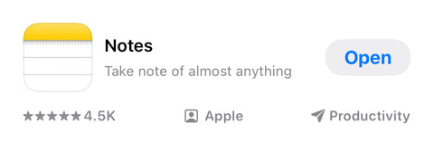 Notes app