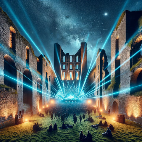 artistic image of a rave over a river