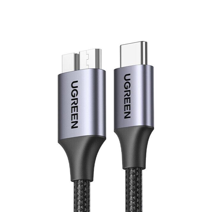 Ugreen USB C to Micro B Hard Drive Cable Braided USB 3.0 5Gbps 3A HDD SSD - product details - b.savvi