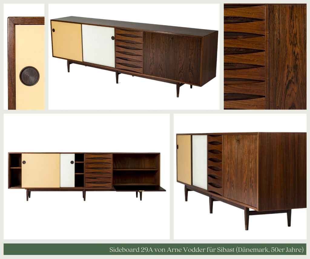 50er Jahre Mid-Century Sideboard Modell 29A von Arne Vodder für Sibast