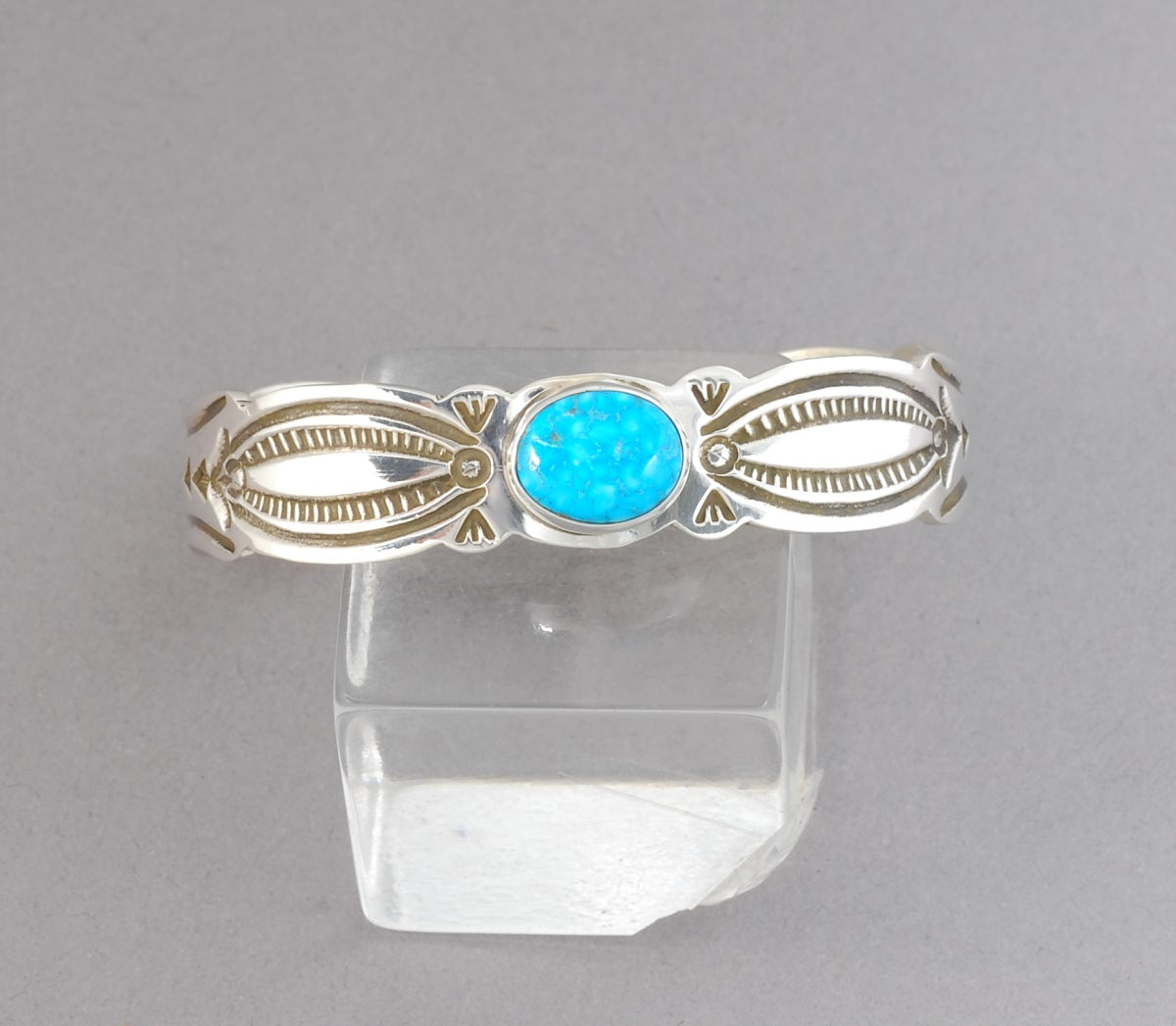 Cuff Bracelet with Turquoise by Arnold Blackgoat