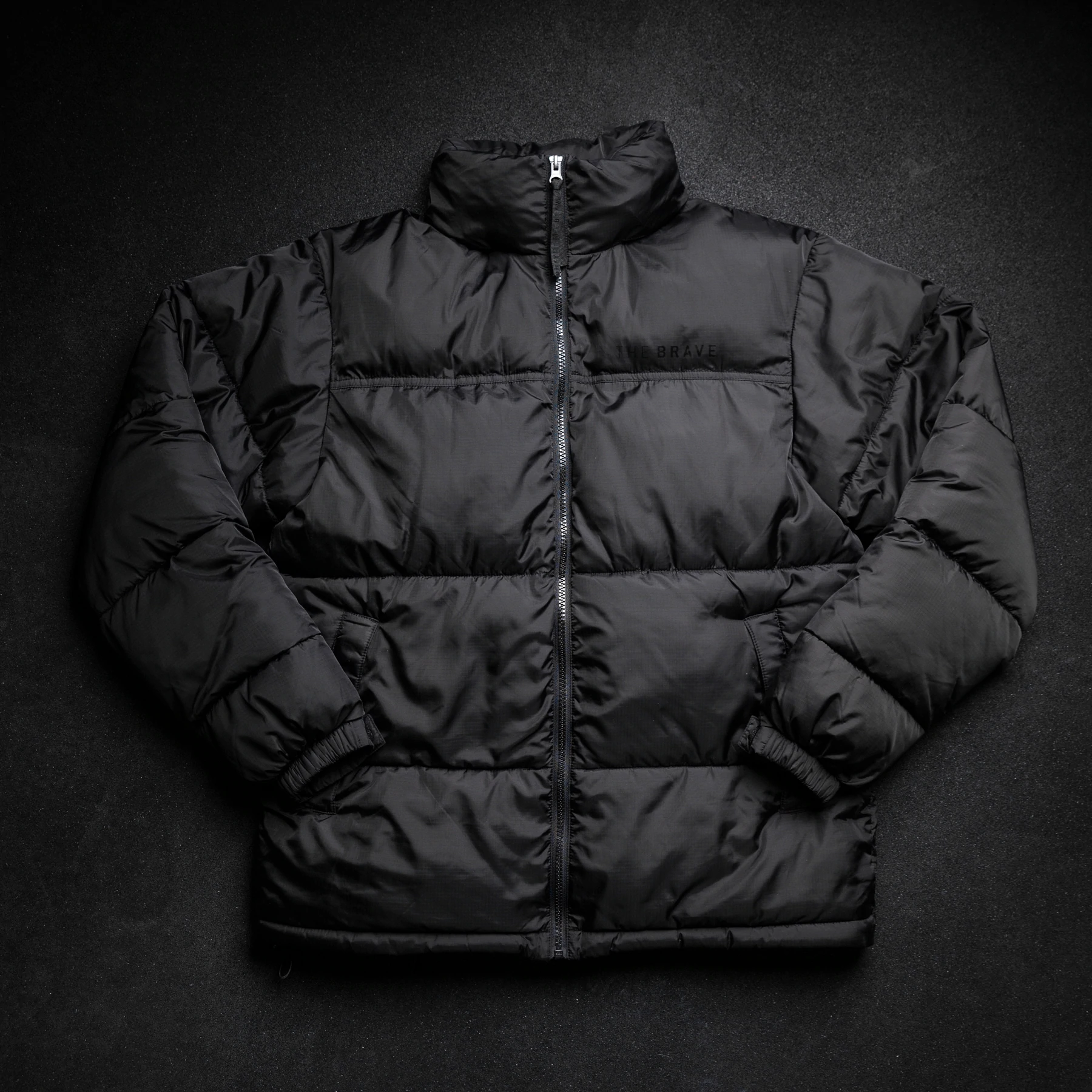 Image of THE BRAVE - SIGNATURE PUFFER JACKET - BLACK