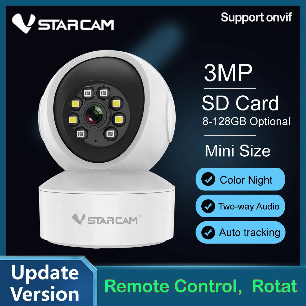 Vstarcam CS49-L 1296P 3MP Dome Mini IP Camera Wifi Security Camera IR Night Home Surveillance Camera Baby Monitor