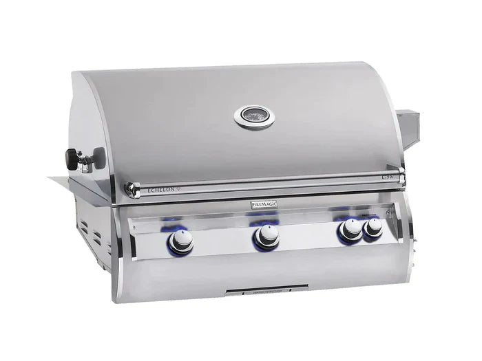Echelon Diamond Built-In Grill W/ Backburner, Rotisserie Kit and Analog Thermometer Window, Natural Gas, 36", Fire Magic
