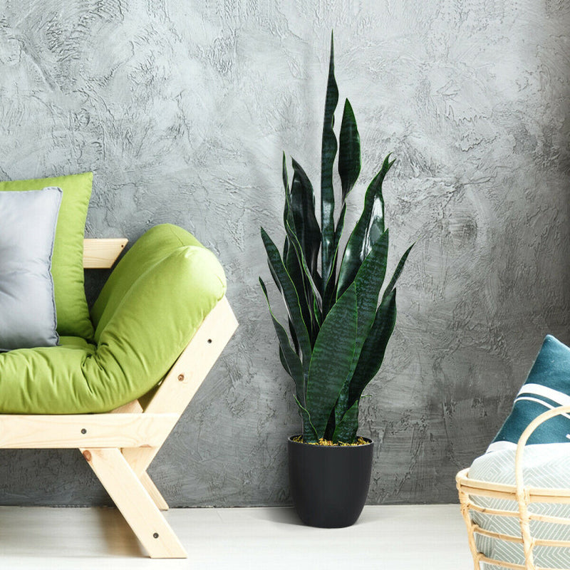 Serenity in Simplicity: 35.5 Inch Artificial Snake Plant