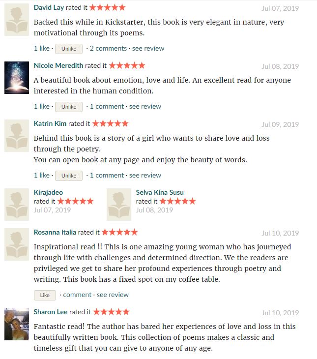 GoodReads reviews from readers of book "Lovely - Poetry on Love and Loss" Reviews Part 2