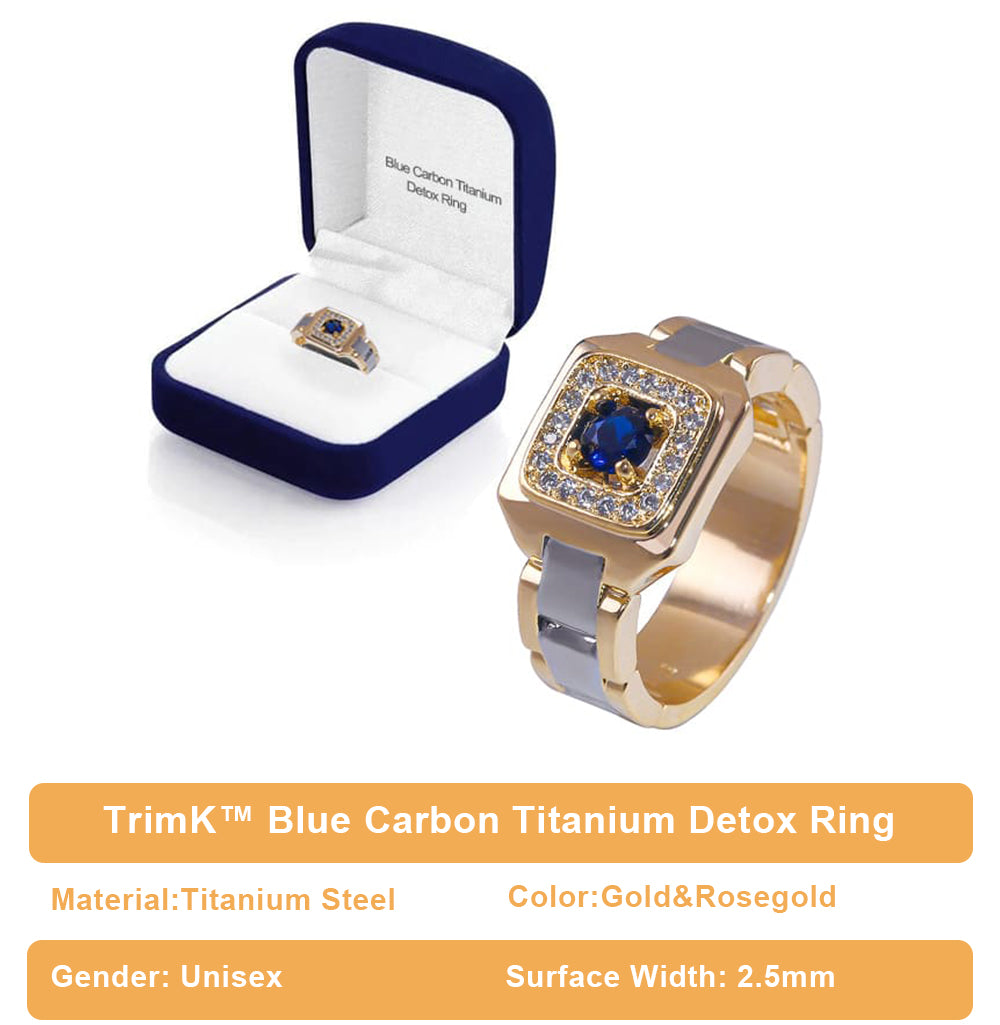 TrimK™ Blue Carbon Titanium Detox Ring