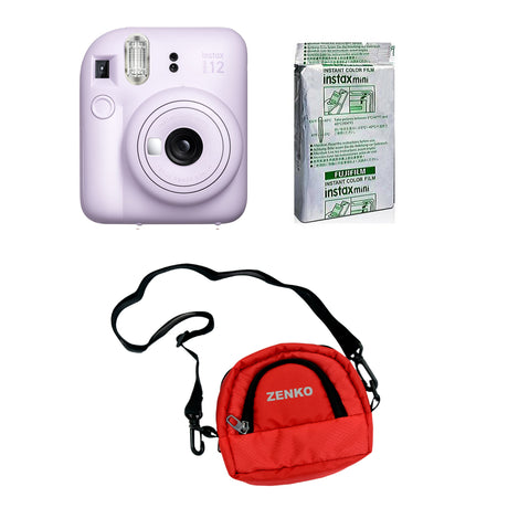 FUJIFILM INSTAX MINI 12 Instant Film Camera, Lilac Purple Bundled with