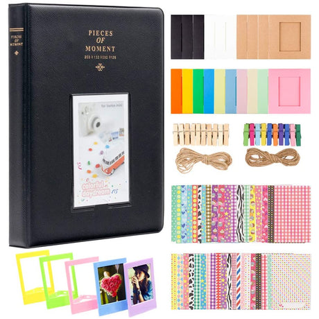 French Japanese Mini Photo Album Black 100mm Square 4in Book Pictures  Polaroid