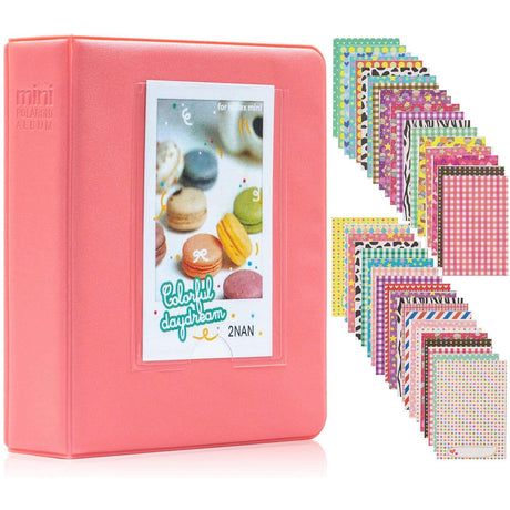 Pikxi 64 Pockets Glitter Quicksand Instax Mini Film Photo Album for Fu