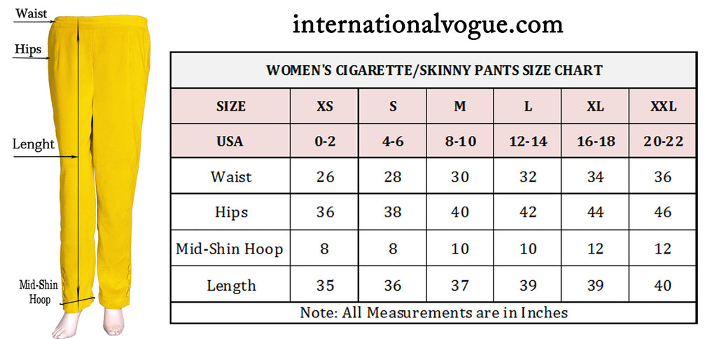 Cigarette Size Chart