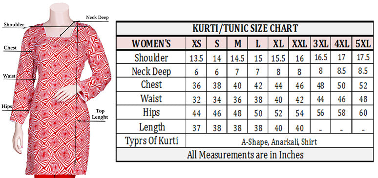 Kurti Cutting Chart