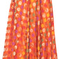 Orange spiral design long skirt, Indian Long skirt, Lehenga,  Ghagra, Long skirt with border