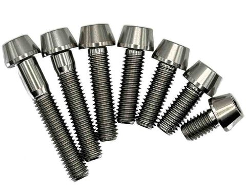 Titanium bolts Tapered head