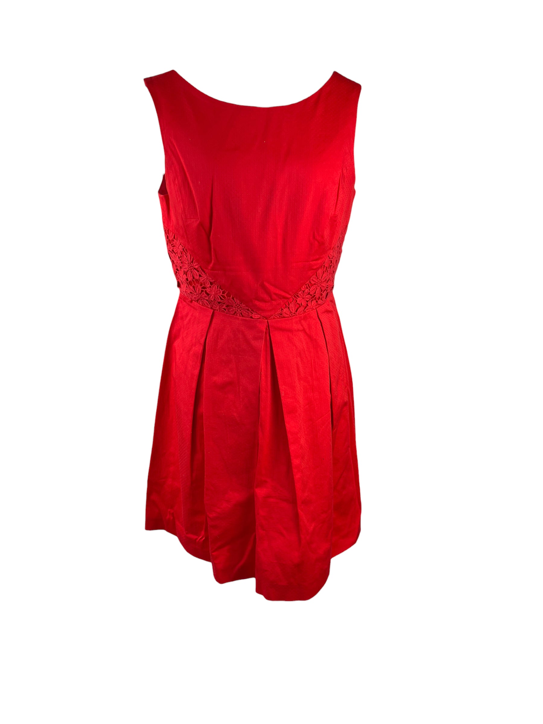 Red Solid Ponte Dress by Nicole Miller for $40