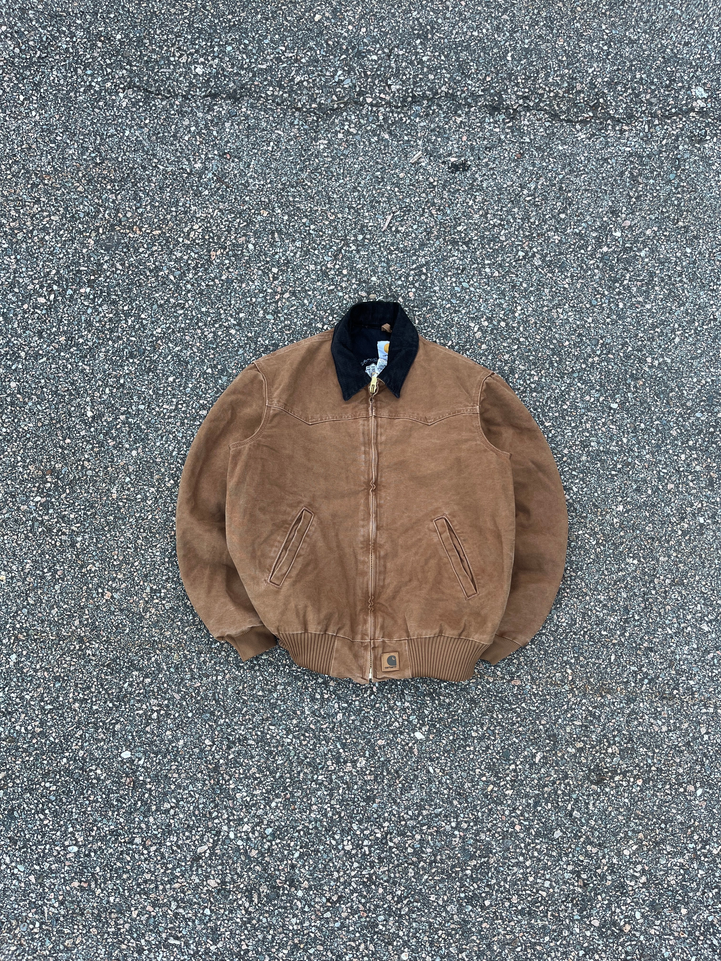 image of Faded Brown Carhartt Santa Fe Jacket - Medium