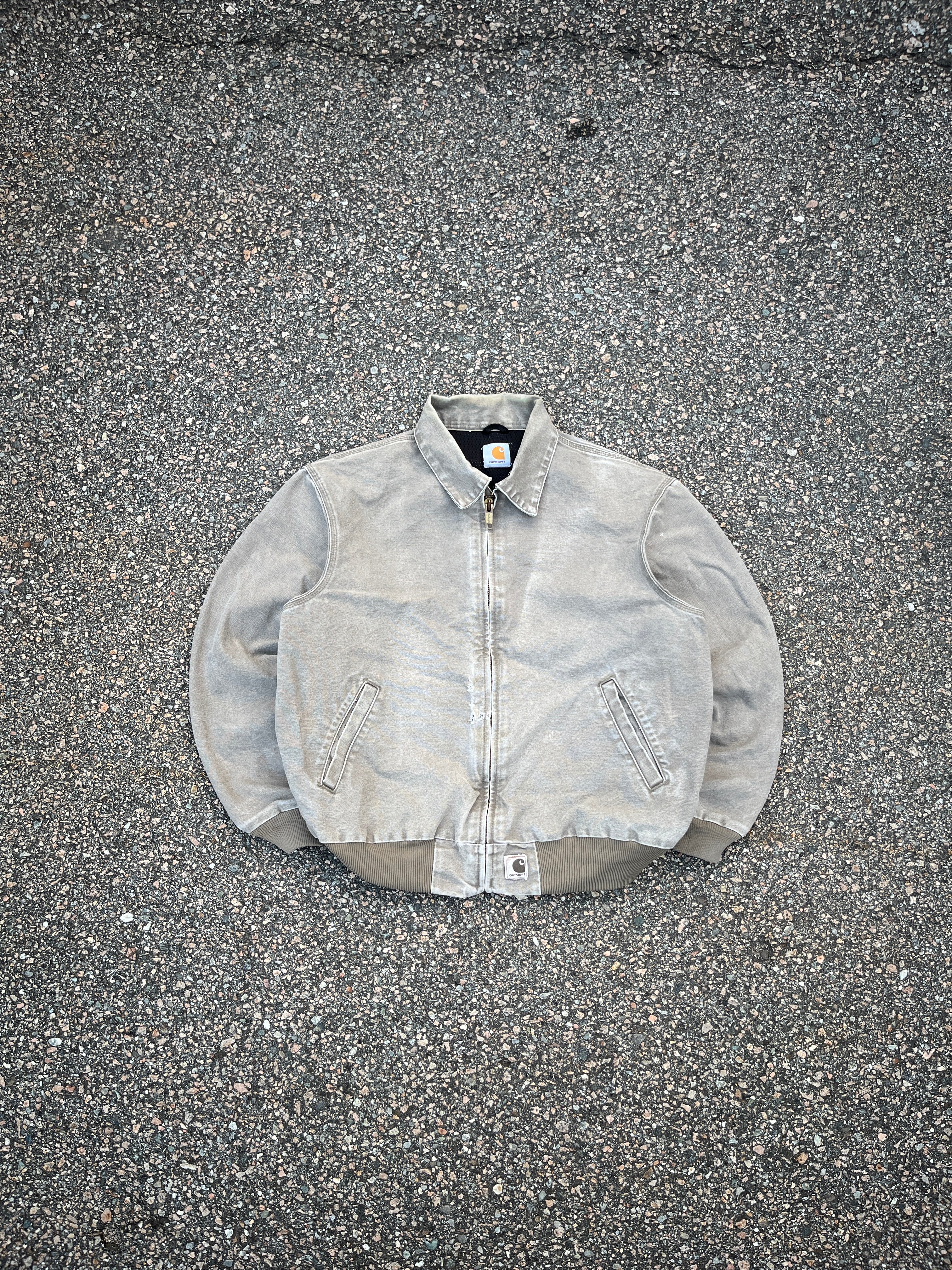 Image of Lightweight Faded Desert Sand Carhartt Santa Fe Jacket - Boxy M-L