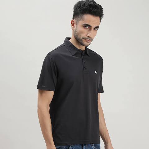 Black Polo T-shirt for Men Online