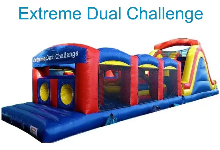 51ft Extreme Dual Challenge Inflatable Obstacle Course