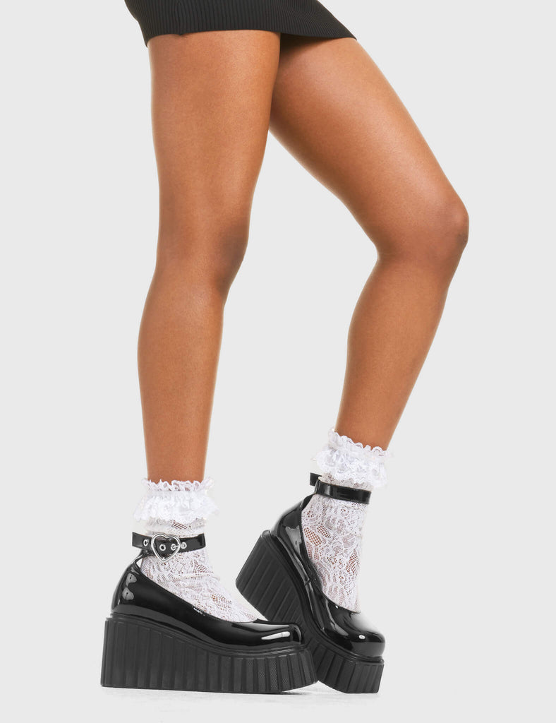 Chunky Vegan Platform Sneakers Black