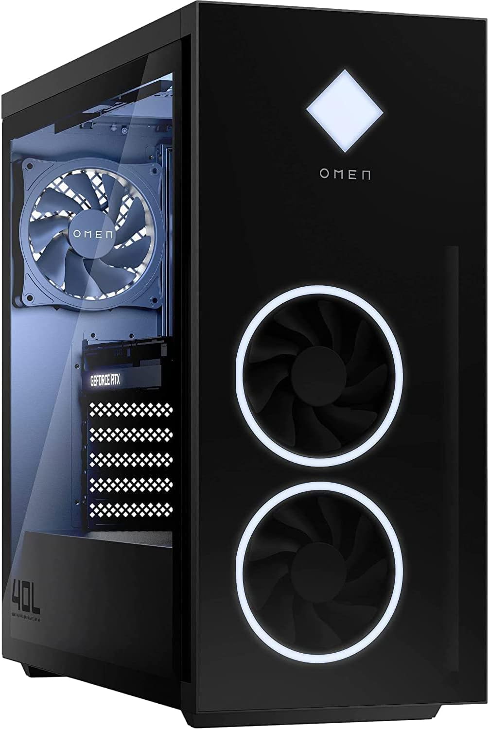 HP OMEN 40L 3K1G5AV Gaming Desktop Intel Core i7-12700K 4.90 GHz GeForce RTX 3060 Ti 16GB DDR4 512GB SSD Windows 11 Home, Black - 3K1G5AV-E203
