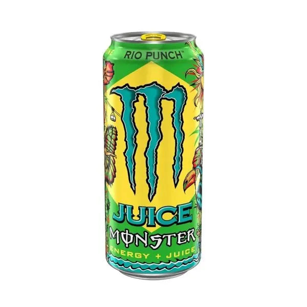 MONSTER ENERGY Juice Rio Punch - Bevanda Energetica al Gusto di Punch Tropicale 473 ml - Snackation product image