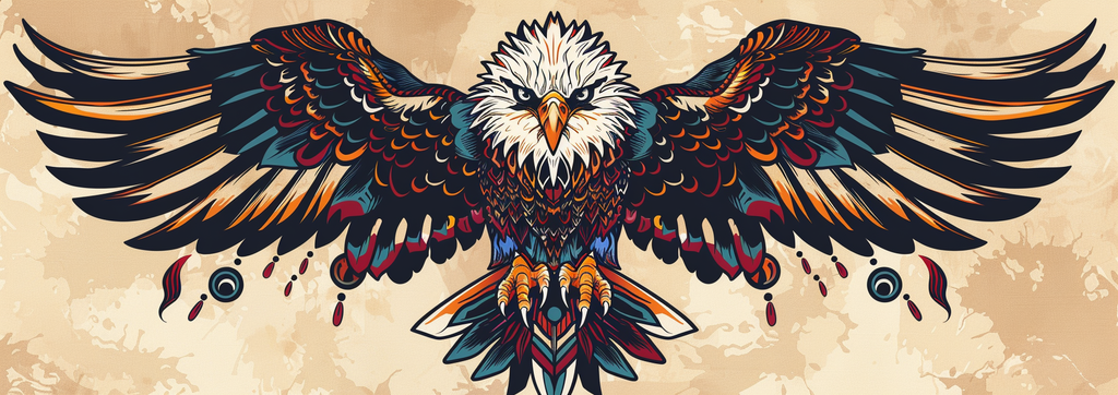 American traditional eagle tattoo banner