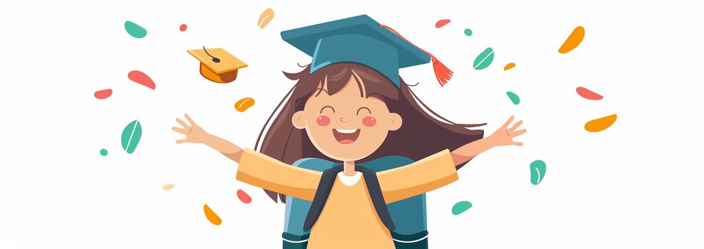 Picture of a happy student clipart.