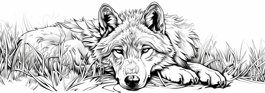 Wolf coloring page free example by Imagella